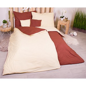 Sedmidílná sada hebkého povlečení 140x200+70x90 Brown & Vanilla