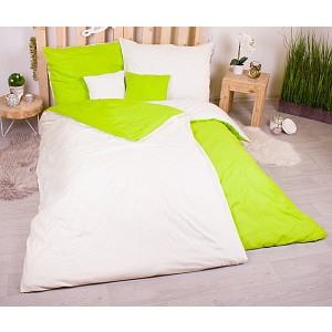 Sedmidílná sada hebkého povlečení 140x200+70x90 Green & Cream