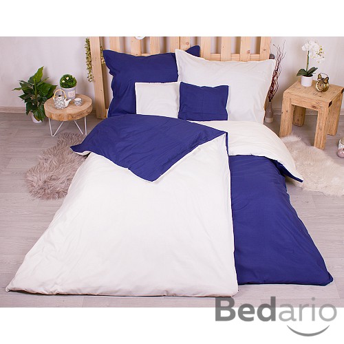 Sedmidílná sada hebkého povlečení 140x200+70x90 Blue & Cream