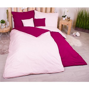 Sedmidílná sada hebkého povlečení 140x200+70x90 Claret & pink