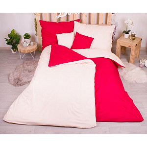 Sedmidílná sada hebkého povlečení 140x200+70x90 Red & Apricot