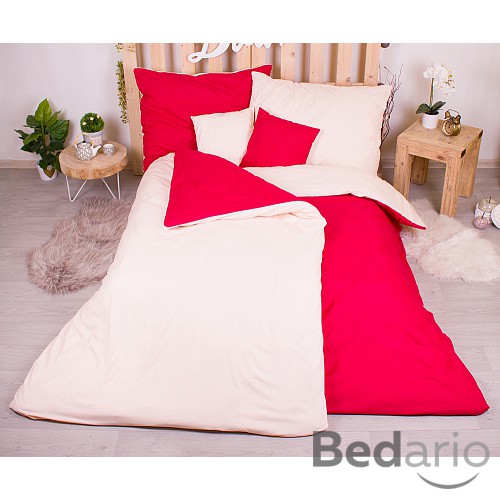 Sedmidílná sada hebkého povlečení 140x200+70x90 Red & Apricot