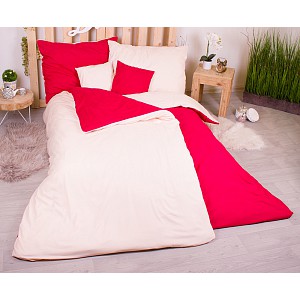 Sedmidílná sada hebkého povlečení 140x200+70x90 Red & Apricot
