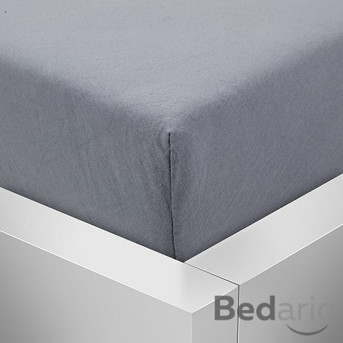 Jersey prostěradlo 180x200 Premium - Tmavě šedá