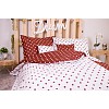 Sedmidílná sada hebkého povlečení s jemnými puntíky 140x200+70x90 Brown & White