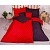 Sedmidílná sada hebkého povlečení s jemnými puntíky 140x200+70x90 Black & Red