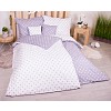 Sedmidílná sada hebkého povlečení s jemnými puntíky 140x200+70x90 Light Grey & White