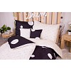 Sedmidílná sada hebkého povlečení se vzorem zatmění měsíce 140x200+70x90 Black & Cream