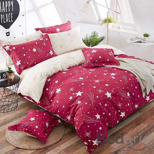 Třídílná sada povlečení 140x200+70x90+40x50 - Night sky red