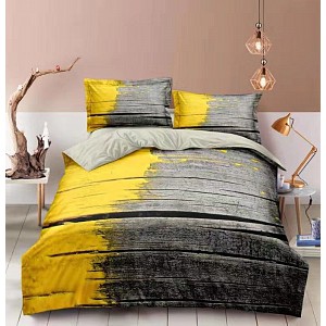 Třídílná sada 3D povlečení 140x200+70x90+40x50 - Yellow Wood