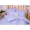 Sedmidílná sada hebkého povlečení s pruhovaným vzorem 140x200+70x90 Modrá