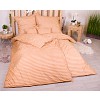 Sedmidílná sada hebkého povlečení s pruhovaným vzorem 140x200+70x90 Béžová