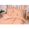 Sedmidílná sada hebkého povlečení s pruhovaným vzorem 140x200+70x90 Béžová
