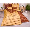 Sedmidílná sada hebkého povlečení s jemnými puntíky 140x200+70x90 Dark Brown & Beige