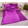 Sedmidílná sada hebkého povlečení s jemnými puntíky 140x200+70x90 Purple