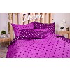 Sedmidílná sada hebkého povlečení s jemnými puntíky 140x200+70x90 Purple