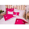 Sedmidílná sada hebkého povlečení 140x200+70x90 Dark Pink and Siren