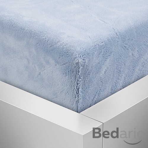 Mikroplyšové prostěradlo 90x200 Elegance - Světlé modrá