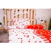 Bavlněné povlečení 140x200+70x90 Piano červené
