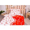 Bavlněné povlečení 140x200+70x90 Piano červené