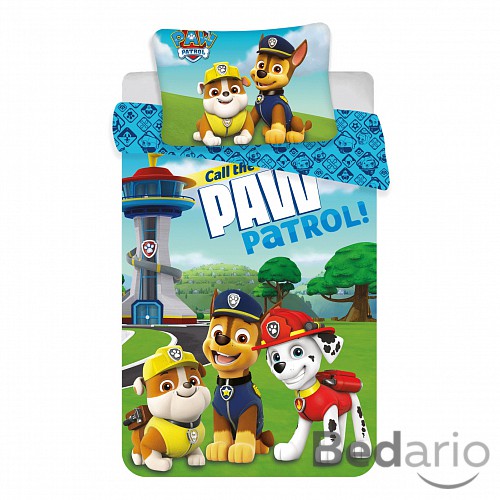 Bavlněné povlečení do postýlky 40x60+100x135 Tlapková patrola Call Paw