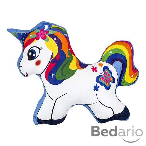 Tvarovaný polštářek střední - Unicorn White