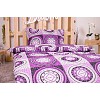 Bavlněné povlečení economy 140x200+70x90 Magické kruhy fialové