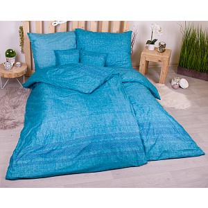 Osmidílná sada povlečení 140x200+70x90 Jemný vzor petrolejová barva