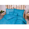 Osmidílná sada povlečení 140x200+70x90 Jemný vzor petrolejová barva