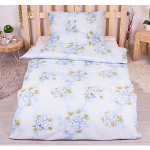 Bavlněné povlečení 140x200+70x90 Modrá růže