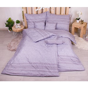 Osmidílná sada povlečení 140x200+70x90 Jemný vzor šedá barva