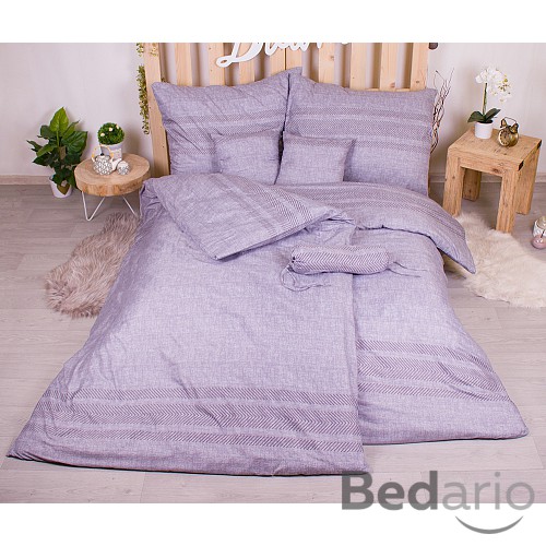 Osmidílná sada povlečení 140x200+70x90 Jemný vzor šedá barva