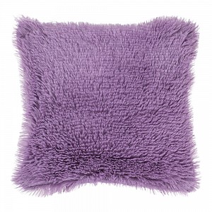 Luxusní povlak na polštářek s dlouhým vlasem 40x40 - Fialová