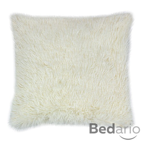 Luxusní povlak na polštářek s dlouhým vlasem 40x40 - Krémová