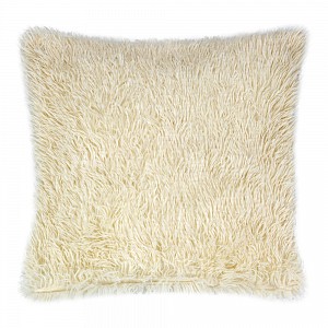 Luxusní povlak na polštářek s dlouhým vlasem 40x40 - Béžová