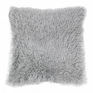 Luxusní povlak na polštářek s dlouhým vlasem 40x40 - Světle šedá