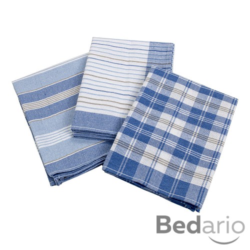 Kuchyňská utěrka Klasik 3 ks různý vzor - modrá