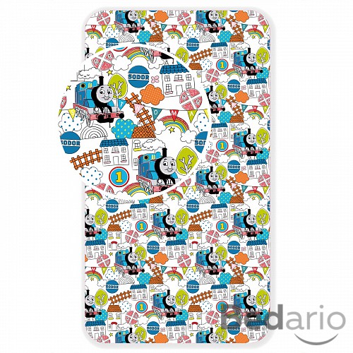 Dětské bavlněné prostěradlo 90x200 Mašinka Tomáš Funny