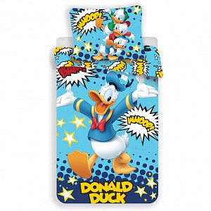 Bavlněné povlečení 140x200+70x90 Kačer Donald Whoop!