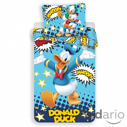 Bavlněné povlečení 140x200+70x90 Kačer Donald Whoop!