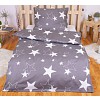 Krepové povlečení PREMIUM 140x200+70x90 Grey stars
