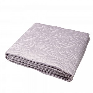 Prošívaný dekorační přehoz s květinovým vzorem 220x240 Světle fialová