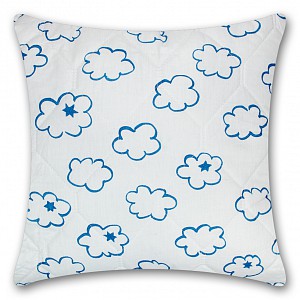 Prošívaný bavlněný polštářek Classic s motivem obláčků 45x45
