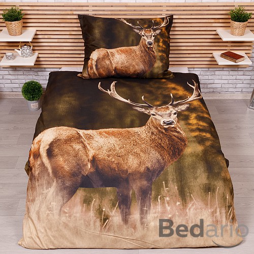 3D povlečení 140x200+70x90 Jelen