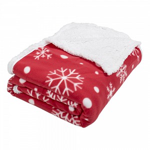 Deka beránek 150x200 se vzorem - Vločky