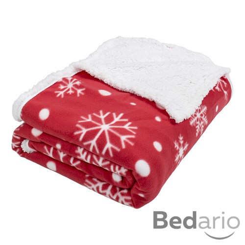 Deka beránek 150x200 se vzorem - Vločky