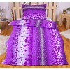 Bavlněné povlečení DELUXE 140x200+70x90 Fialová louka