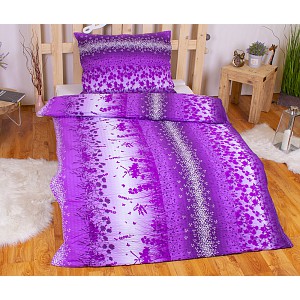 Bavlněné povlečení DELUXE 140x200+70x90 Fialová louka