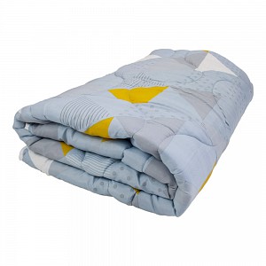 Prošívaná letní přikrývka ECONOMY 140x200 - tvary modrá