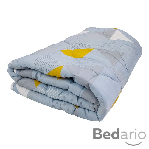 Prošívaná letní přikrývka ECONOMY 140x200 - tvary modrá